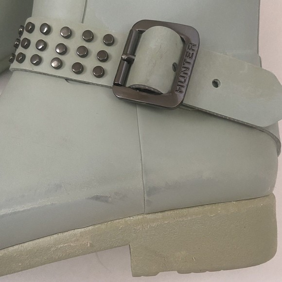 Hunter Women 8 Refined Stud Waterproof Biker Boot Sea Spray - Picture 12 of 12